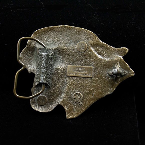 1977 PANTHER BRASS BELT BUCKLE - MAkOC1 - Picture 3 of 5